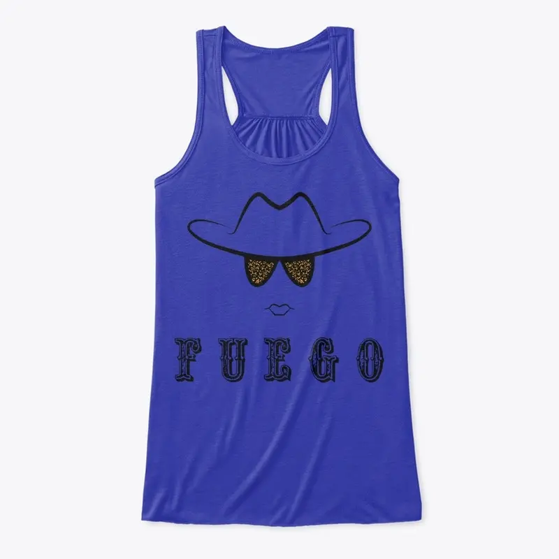 Women's Flowy Tank Top- FUEGO logo