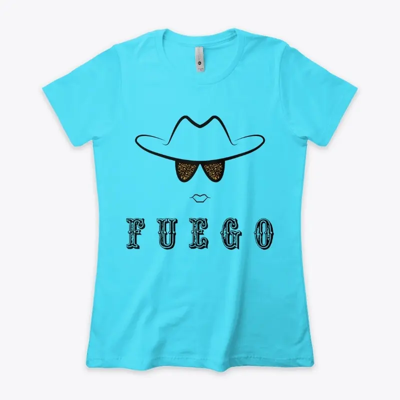 Women's Boyfriend Tee- FUEGO logo front